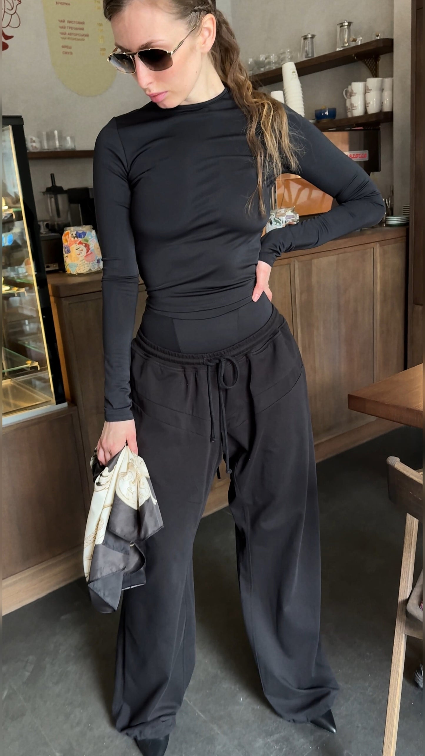 Dark Opium leggings set in black