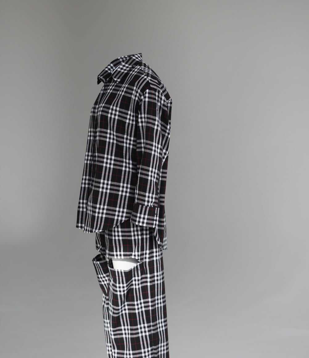 Y.S. SOKOL BLACK CHECK SUIT