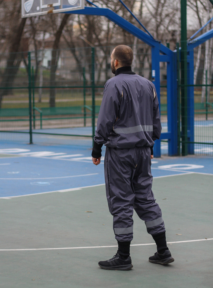 Weight Killer High Cuff Gray & Gold Sauna Sport Suit