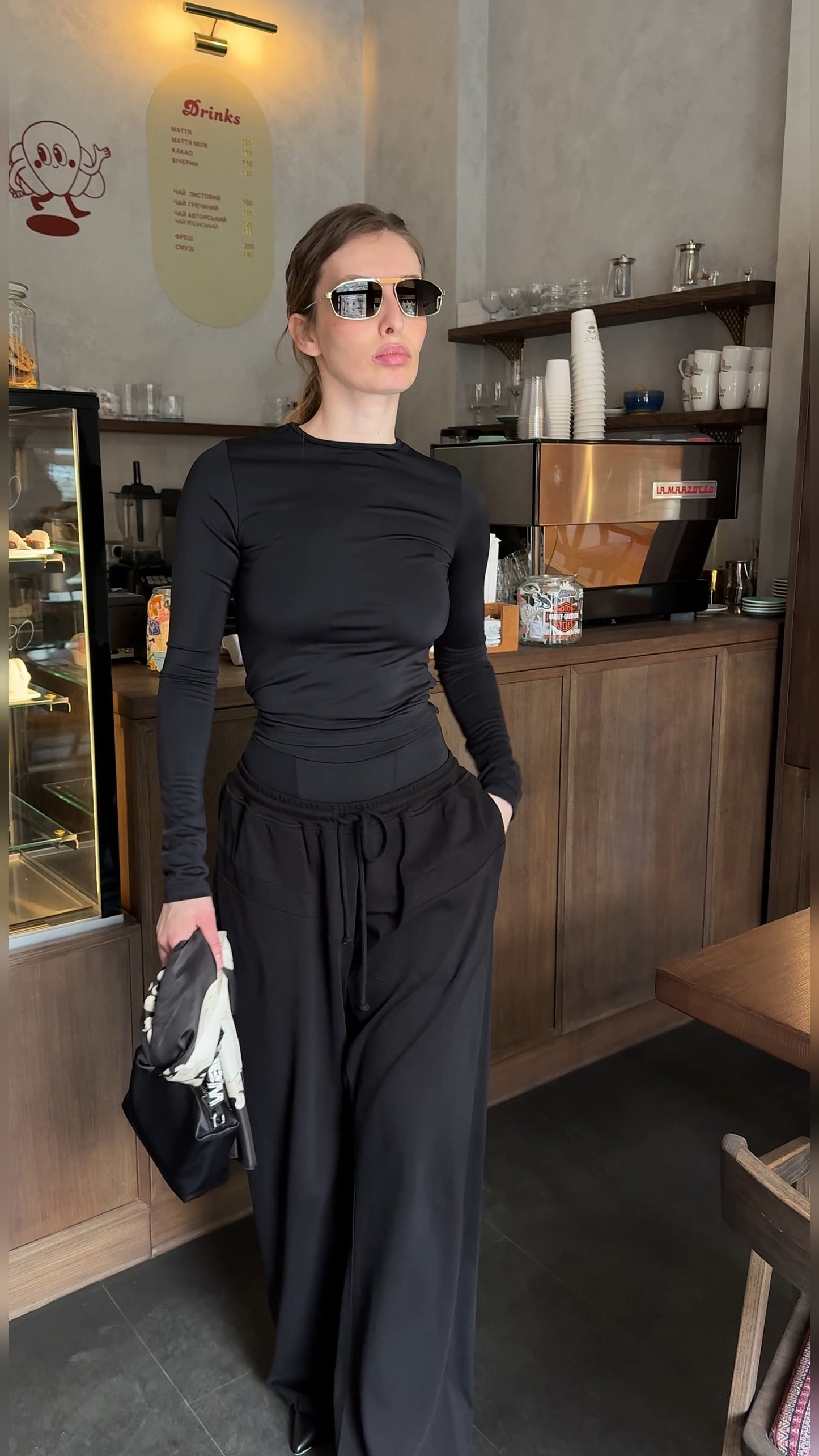 Dark Opium leggings set in black
