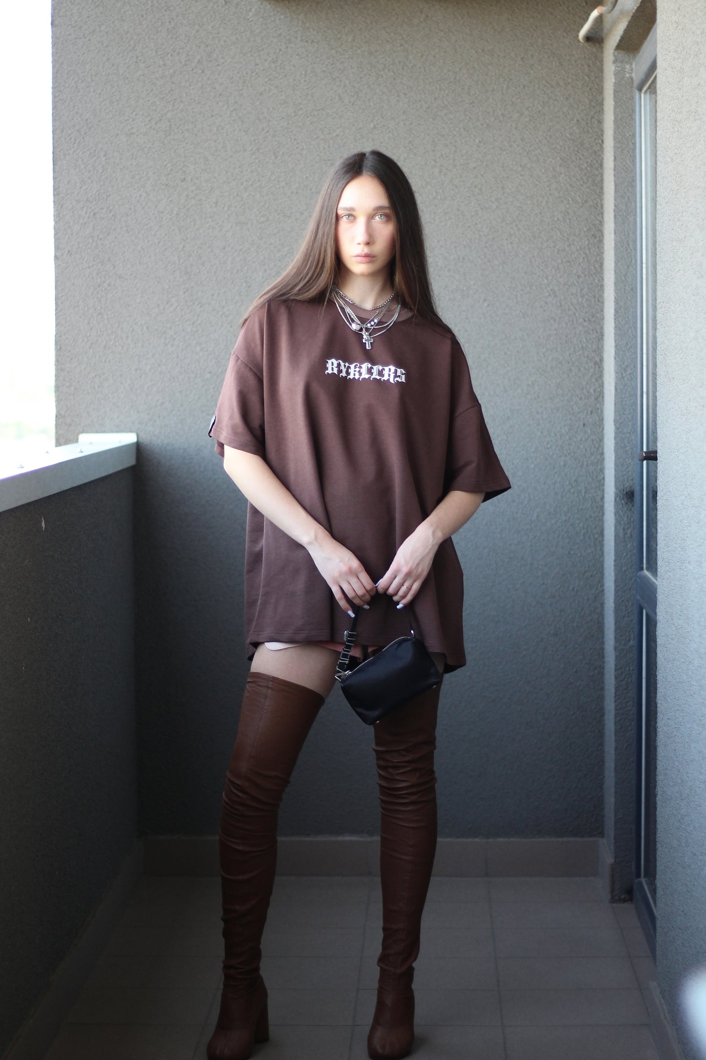 BYKLLRS Oversize T-Shirt — Chocolate Brown