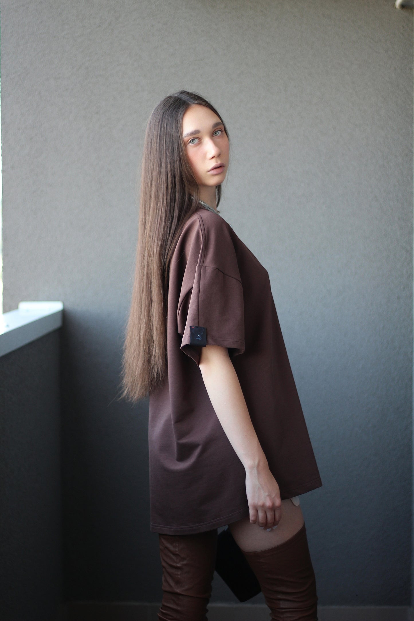 BYKLLRS Oversize T-Shirt — Chocolate Brown